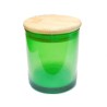 Glas  30 cl Groen helder glas met houten deksel