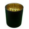Glas 30 cl zwart mat glas met gouden coating inside